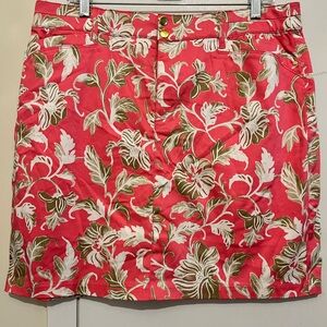 NWOT Charter Club Floral Skirt in pink, cream and olive Size 12